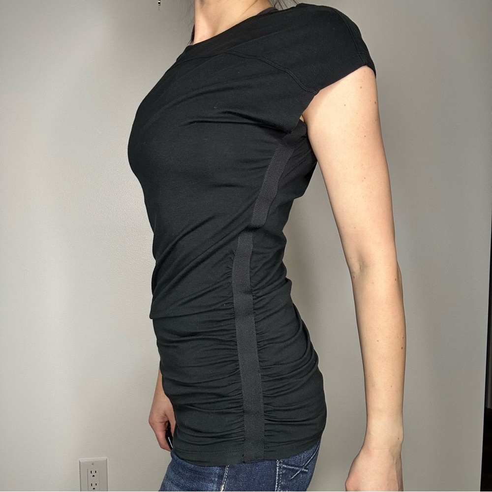 Lole Black Scoop Neck Short Sleeve Yoga Tank Small